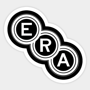 ERA (English Racing Automobiles) emblem (1933-1954) - white print Sticker